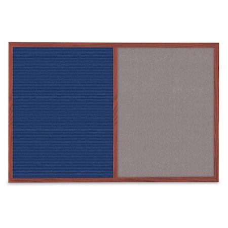 United Visual Products Slim Style Indoor Enclosed Corkboard, 36 UV504SCH-WHITE-RUBBER
